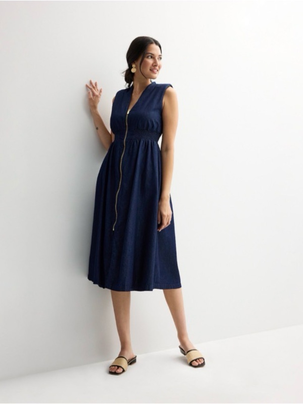 Nine West Zip Denim Dress
